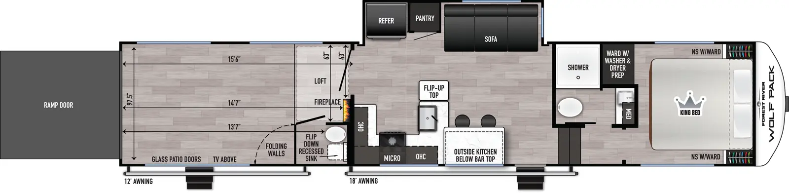 Wolf Pack 365PACK15.5 Floorplan